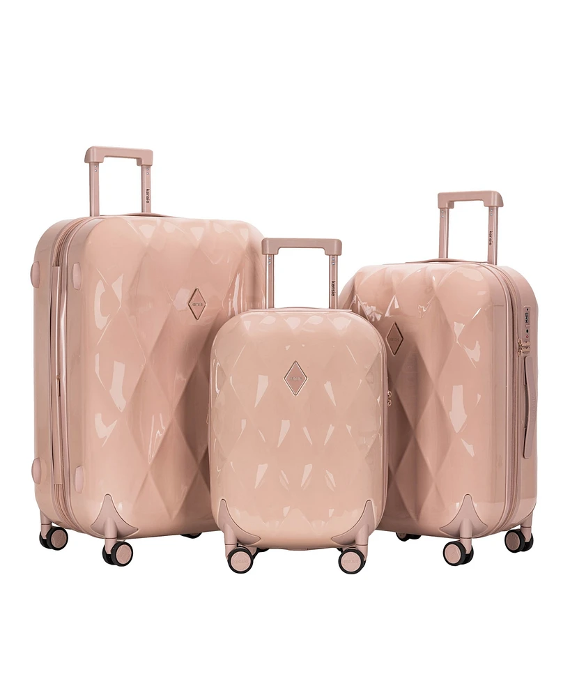 kensie Chic Hardside Luggage Set, 3-Piece