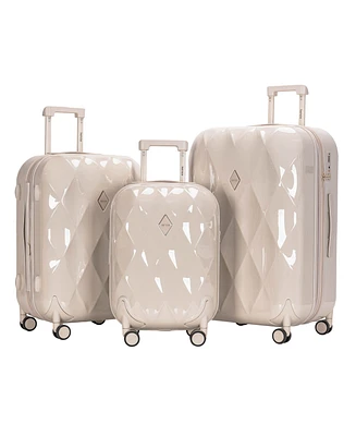 kensie Chic Hardside Luggage Set, 3-Piece