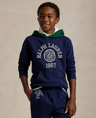 Polo Ralph Lauren Big Boys Logo Color-Blocked Fleece Hoodie Sweatshirt