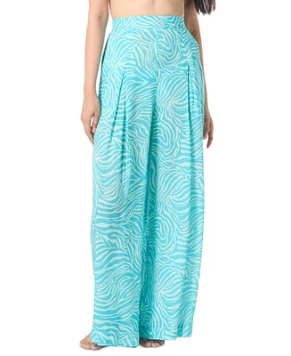 Vince Camuto Women's Pleated Printed Cover-Up Pants