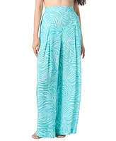 Vince Camuto Women's Pleated Printed Cover-Up Pants