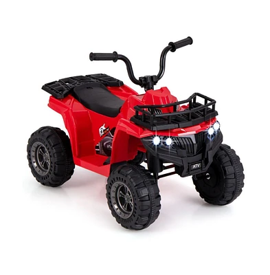 Vebreda 6V Kids Ride On Electric Atv with Led Headlights and MP3 Player-Pink