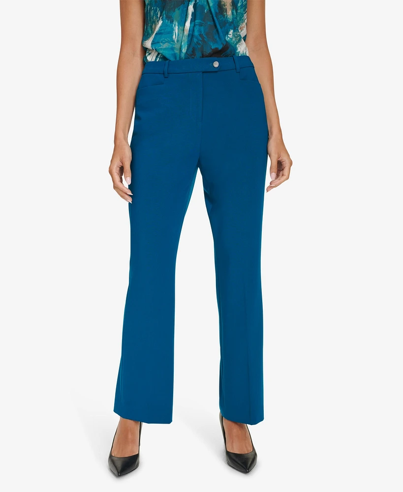 Calvin Klein Petite Mid Rise Straight Leg Pants