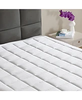 Circles Home Circleshome Ultra-Plush Down Alternative Cotton Top Mattress Pad White Full