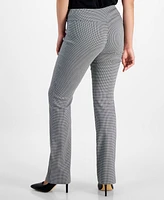 I.n.c. International Concepts Petite Houndstooth Bootcut Pull-On Pants, Created for Macy's