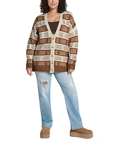 Ugg Women's Button-Front Graphic Logo Cardigan