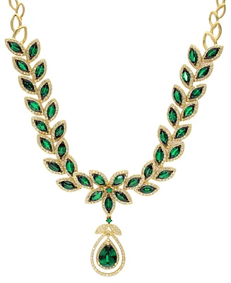 Brasilica by Effy Emerald (11-3/4 ct. t.w.) and Diamond (2-3/4 ct. t.w.) Pendant Necklace in 14k Gold, Created for Macy's