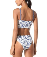 Michael Michael Kors Womens Printed Lace Up Bikini Top Printed Bikini Bottoms