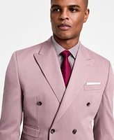 Tayion Collection Men's Classic Fit Double-Breasted Suit Jacket