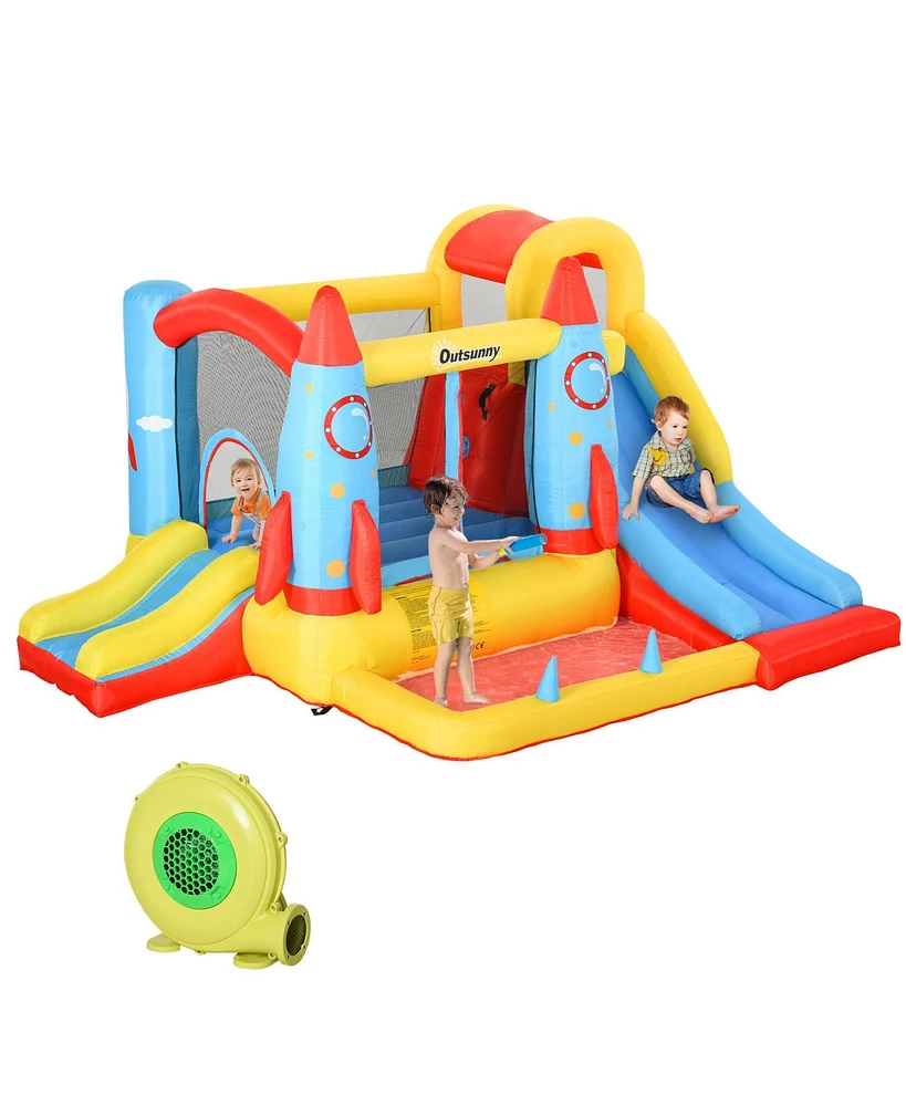 Simplie Fun Inflatable 4-in-1 Water Slide and Bounce House