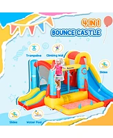 Streamdale Furniture Inflatable 4-in-1 Water Slide and Bounce House