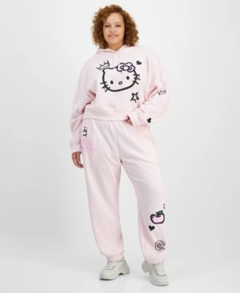 Grayson Threads The Label Trendy Plus Size Hello Kitty Hoodie Joggers