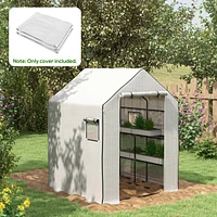 Streamdale Furniture 1 Piece Walk-in Greenhouse Cover (55x56x75in), Roll-up Door, Mesh Windows