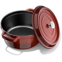 6 Qt Enameled Cast Iron Dutch Oven Pot with Lid & Dual Handles – Nonstick, Oven Safe