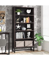 Tribesigns Tall Bookcase and Bookshelf, 70.8” Large Bookcases Organizer with 5-Tier Storage Shelves, Heavy Duty Free-Standing Library Bookshelf