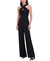 Vince Camuto Petite Cutout Halter Crepe Jumpsuit