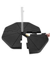 Skonyon 4-Piece Fillable Umbrella Base Stand for Garden Yard Poolside