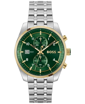 Hugo Boss Men's Sky Traveler Quartz Fashion Chrono Stainless Steel Watch 44mm