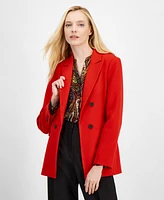 T Tahari Women's Faux-Double-Breasted Blazer