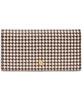 Lauren Ralph Lauren Print Crosshatch Leather Slim Wallet