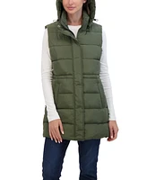 Sebby Collection Women's Puffer Vest With Drawstring Waist