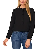 CeCe Women's Faux-Pearl-Button Blouse