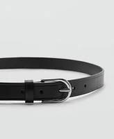 Mango Men's Pebbled Leather Belt