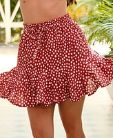 Cupshe Women's Polka Dot Drawstring Mini Skirt