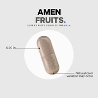 Amen Fruits, Daily Fruits Vitamins Supplements, Raw Whole Fruits Multivitamin Capsules, Berries Blend, Antioxidant Polyphenols Red Superfood & Flavono