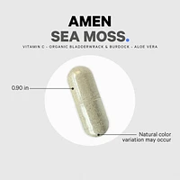 Amen Sea Moss Supplement - 1000mg Organic Irish Sea Moss, Bladderwrack, Burdock - Vitamin C, Aloe Vera, Black Pepper