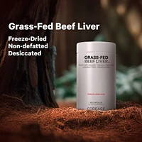 Codeage Grass Fed Beef Liver Supplement Superfood, Freeze Dried, Non-Defatted, Desiccated Beef Liver Glandulars Bovine Pills, Pasture Raised Beef Vita