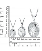 Bling Jewelry carved Floral Leaf Photo Oval Shape Lockets For Women That Hold Pictures Silver Locket Necklace Pendant