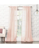 Silvia 50" x 95" Crushed Semi-Sheer Curtain Panel