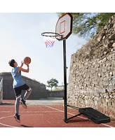 Skonyon 43 Inch Indoor Outdoor Height Adjustable Basketball Hoop