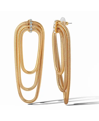 Jessica Simpson Layered Gold Toned Chain Earrings