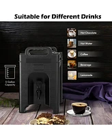 Skonyon 2.5 Gallon Insulated Beverage Server Dispenser-Black