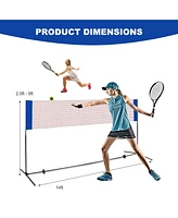 Sugift 14 x 5 Feet Portable Beach Training Badminton Net with Carrying Bag