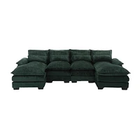 Streamdale Furniture Modern U-Shape Sectional Sofa with Strong Support