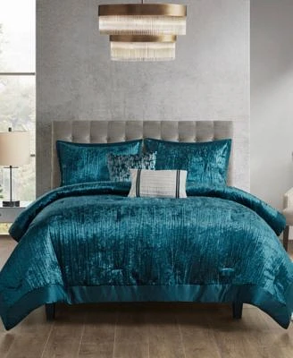 Madison Park Lee Crinkle Velvet Comforter Sets