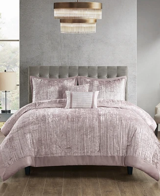 Madison Park Lee Crinkle Velvet 5-Pc. Comforter Set, King/California King