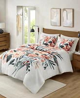 Madison Park Dahlia 3-Pc. Duvet Cover Set, Full/Queen