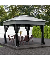 Streamdale Furniture 11' x 11' Pop-Up Canopy with Netting for Shade and Protection