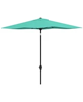 6.5' x 10' Market Umbrella, Teal