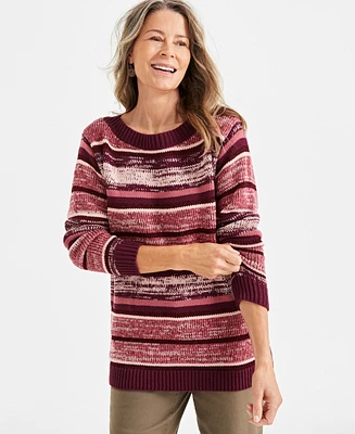 Style & Co Women's Boatneck Shine Sweater, Created for Macy's