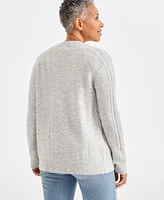 Style & Co Women's Cable-Knit Shine Cardigan Sweater, Created for Macy's