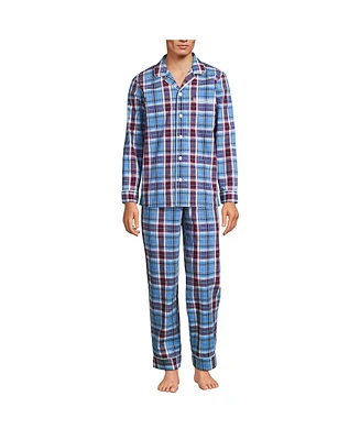 Lands' End Men's Long Sleeve Essential Pajama Set