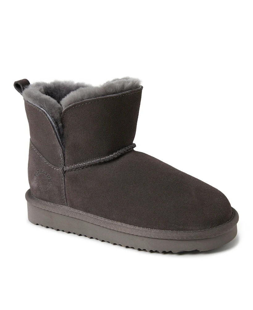 Dearfoams Girls Fireside By Bunbury Genuine Shearling Boot