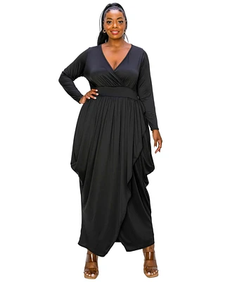 L I V D Plus Giuliana Tulip Hem Maxi Dress