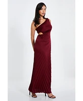 Quiz Women's Satin Pleated Maxi Dress