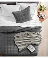 Oake Stonewashed Check Coverlet Set, Full/Queen, Exclusively at Macy's